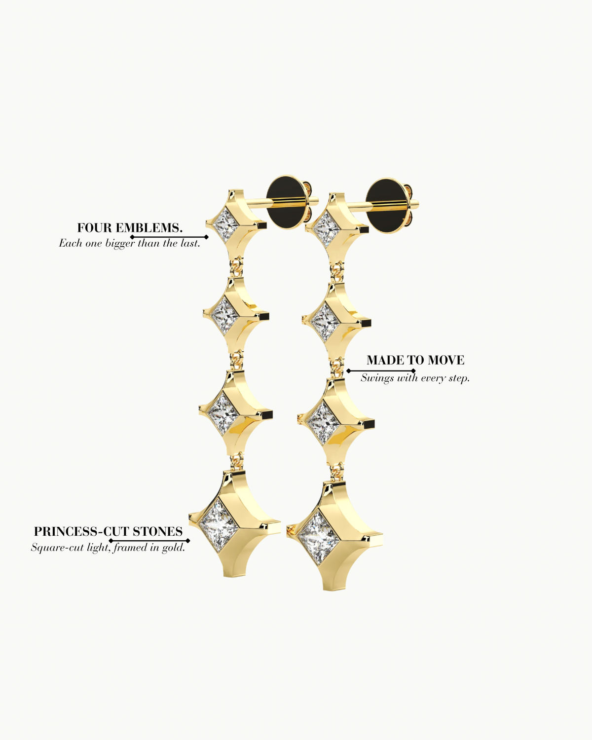 Emblem Four Earring